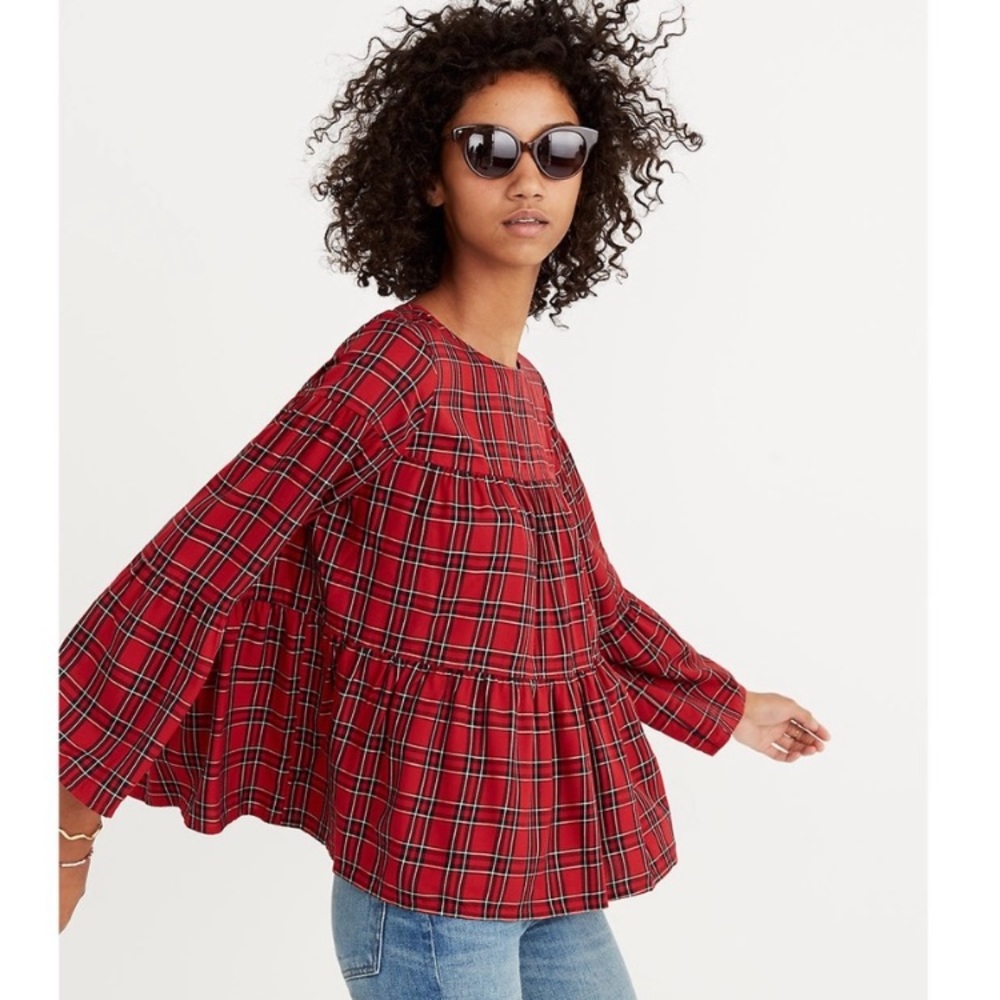 Madewell plaid blouse